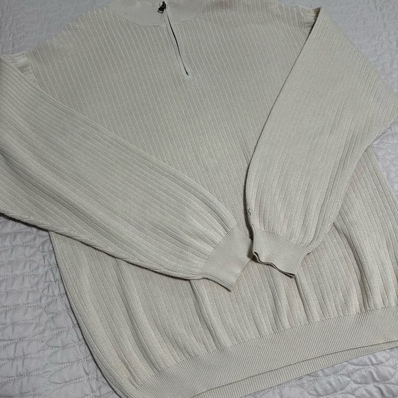 Cutter & Buck Beige Ribbed Sweater - Picture 3 of 5